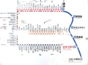 日本大通り駅に掲示されている路線図