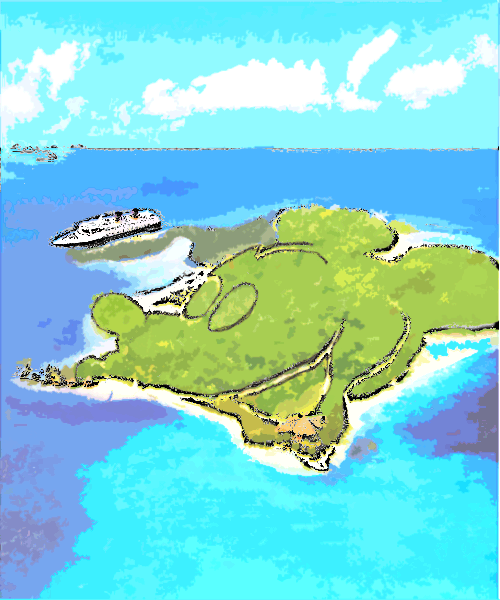 ミッキーの形の島 ディズニー クルーズラインへの旅